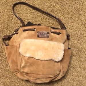 UGG PURSE BUCKET STYLE tan with beige Sher…